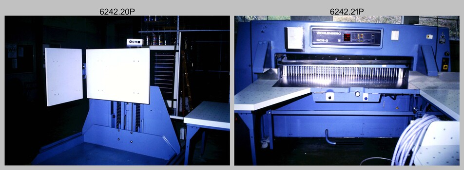 Print Troop Equipment, Lithographic Squadron – Army Survey Regiment, Fortuna, Bendigo. c1990s.