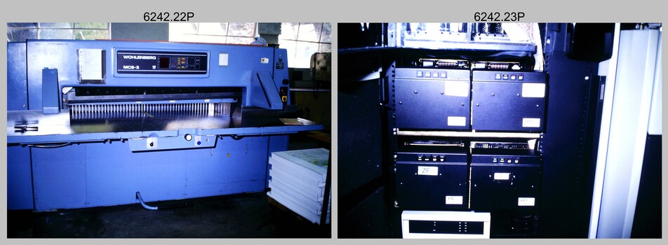Print Troop Equipment, Lithographic Squadron – Army Survey Regiment, Fortuna, Bendigo. c1990s.