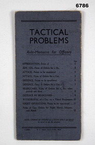 Tactical Problems Aid- Memoire for Officers.