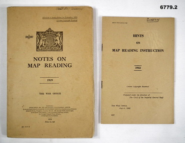 Two map reading manuals with notes and hints.