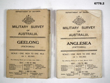 Survey maps of Geelong and Anglesea - One inch to the mile.