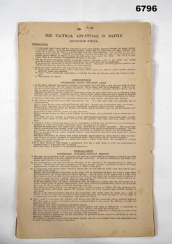 Manual of Tactical Advantages in Battle.
