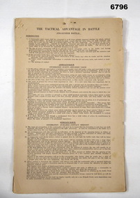 Manual of Tactical Advantages in Battle.