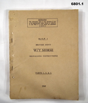 British Morse signalling instructions Part 1,2,3,