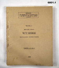 British Morse signalling instructions Part 1,2,3,