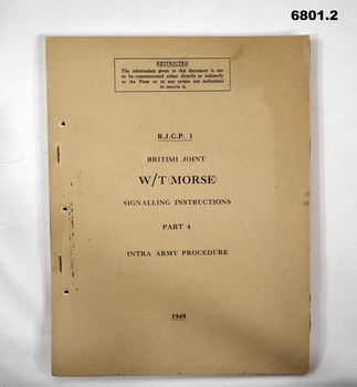 British Morse signalling instructions Part 4.