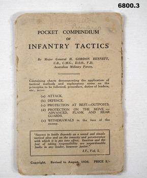 Booklet on Infantry tactics