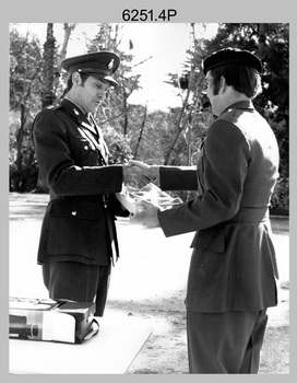Commanding Officer Handover Parade - Army Survey Regiment, Bendigo. 1975.