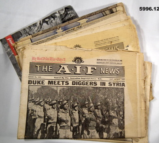 Military Newspapers supplied to troops.