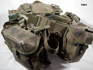 A soldiers basic webbing kit.