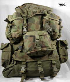 Soldiers back pack in Army Camouflage pattern.