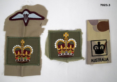 Australian Army cloth rank badges.