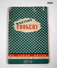Wartime Cookery Book with recipes.