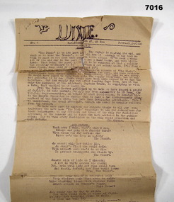 Typed Ships Newspaper "The Dixie".