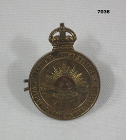 Returned from Active Service Badge.