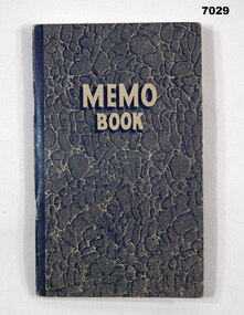 Memo book of VAD detachments B90, WW2.