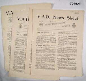 Four VAD news sheet WW2.