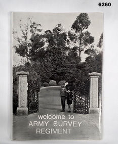 Soft card covered, A4 paper pages, photo of Gate entrance to the unit on the cover