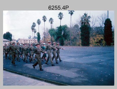 Commanding Officer’s Parade at the Army Survey Regiment, Fortuna Villa, Bendigo. 1985.