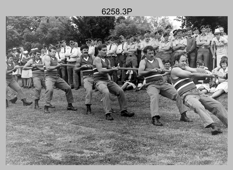 Annual Sport Competition: Bones Day - Army Survey Regiment Versus RAAF School of Radio. c1982.