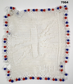 Embroidered “Union Jack” Doiley.