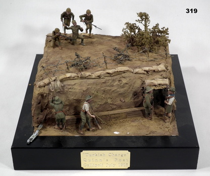 Diorama depicting Turkish charge at Quinn's Post Gallipoli.