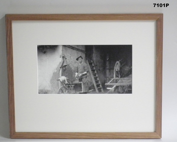 Framed Photograph WW1. "Camera on The Somme".