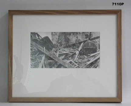 Framed photograph WW1 Camera on the Somme.