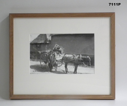 Framed photograph WW1 Camera on the Somme.