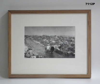 Framed photograph WW1 Camera on the Somme.