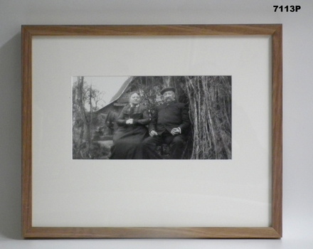 Framed photograph WW1 Camera on the Somme.