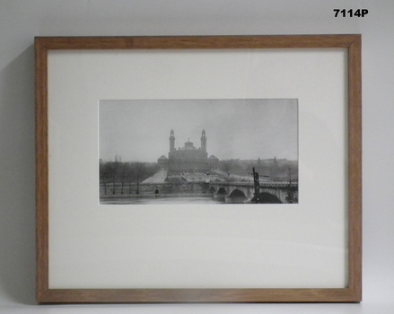 Framed photograph WW1 Camera on the Somme.