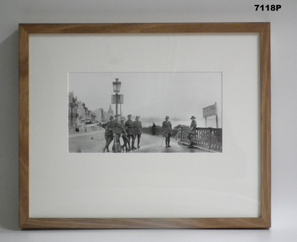 Framed photograph WW1 Camera on the Somme.