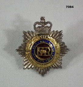 RAASC officer's metal collar badge.
