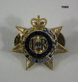 RACT officer's bi-coloured collar badge.