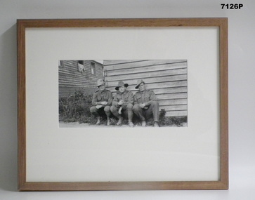 Framed photograph WW1 Camera on the Somme.