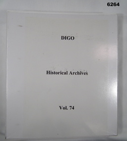 A 4 ring binder containing a number of miscellaneous Army Svy Regt documents