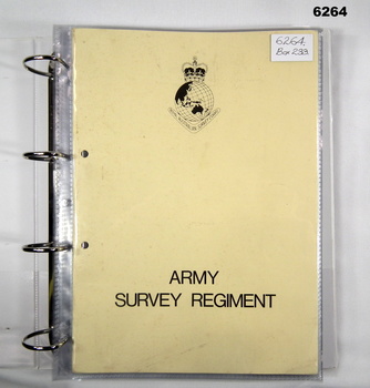 A number of miscellaneous Army Svy Regt documents