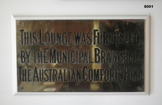 Plaque placed in SMI in 1921.