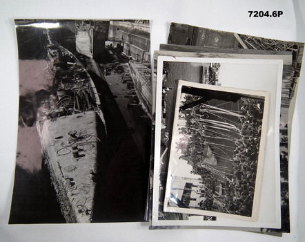 Series of photos re service BCOF, war damage Japan.