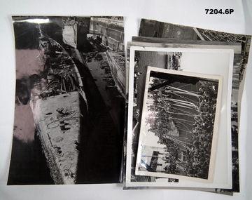 Series of photos re service BCOF, war damage Japan.
