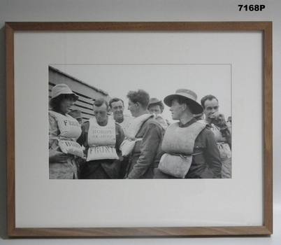Framed photograph WW1 "Camera on the Somme". 