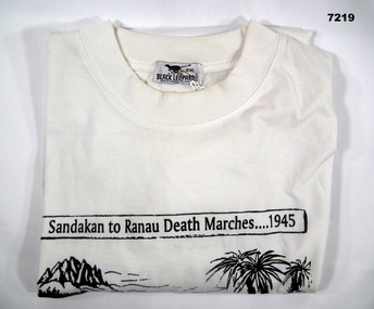 White cotton T-shirt - Commemorative Sandakan.