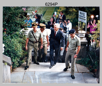 Prime Minister Hon RJ Hawke AC GCL’s Visit to the Army Survey Regiment, Fortuna, Bendigo. March 1990. 