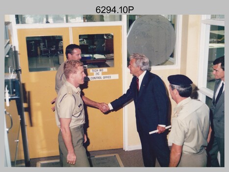 Prime Minister Hon RJ Hawke AC GCL’s Visit to the Army Survey Regiment, Fortuna, Bendigo. March 1990. 