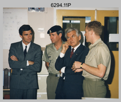 Prime Minister Hon RJ Hawke AC GCL’s Visit to the Army Survey Regiment, Fortuna, Bendigo. March 1990. 