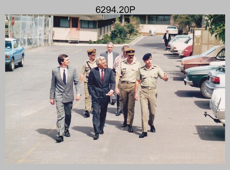 Prime Minister Hon RJ Hawke AC GCL’s Visit to the Army Survey Regiment, Fortuna, Bendigo. March 1990. 