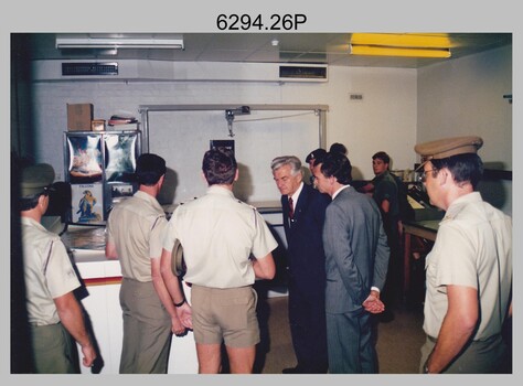 Prime Minister Hon RJ Hawke AC GCL’s Visit to the Army Survey Regiment, Fortuna, Bendigo. March 1990. 