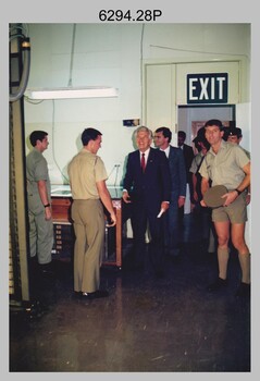 Prime Minister Hon RJ Hawke AC GCL’s Visit to the Army Survey Regiment, Fortuna, Bendigo. March 1990. 