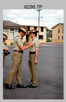 CO's Parade Defence Force Service Medal Presentations at the Army Survey Regiment, Fortuna, Bendigo. 1995.